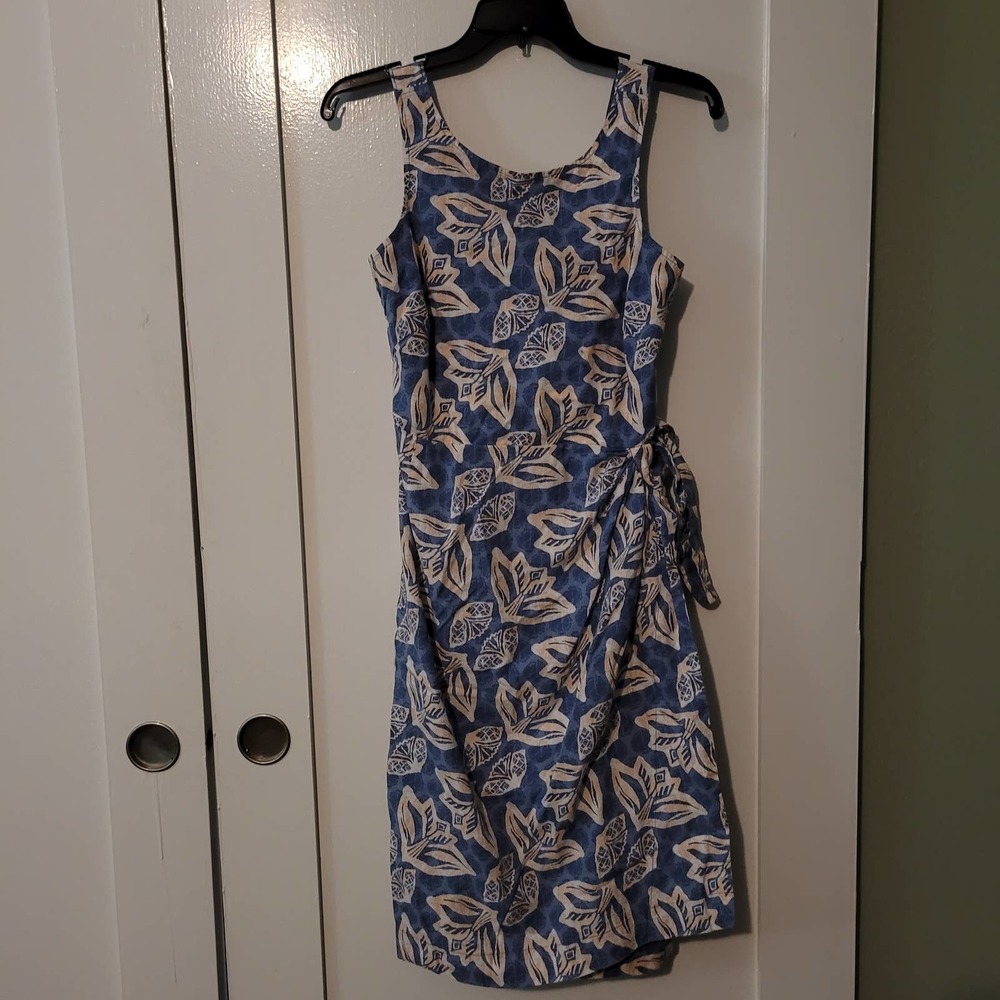 Patagonia Pataloha Blue Hawaiin Wrap Dress  -Size:	4